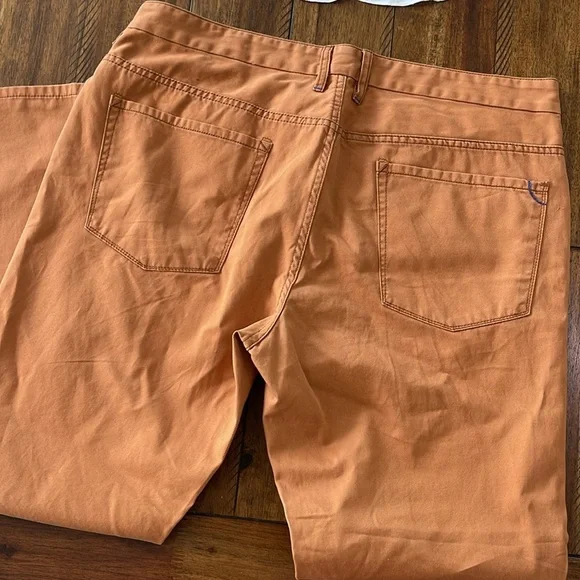 Tommy Bahama Orange Twill Authentic 5-Pocket pants size 38/30 - Picture 5 of 10